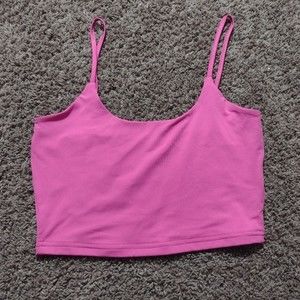 Hot Pink Sports Bra/Camisole Crop Top Size Medium